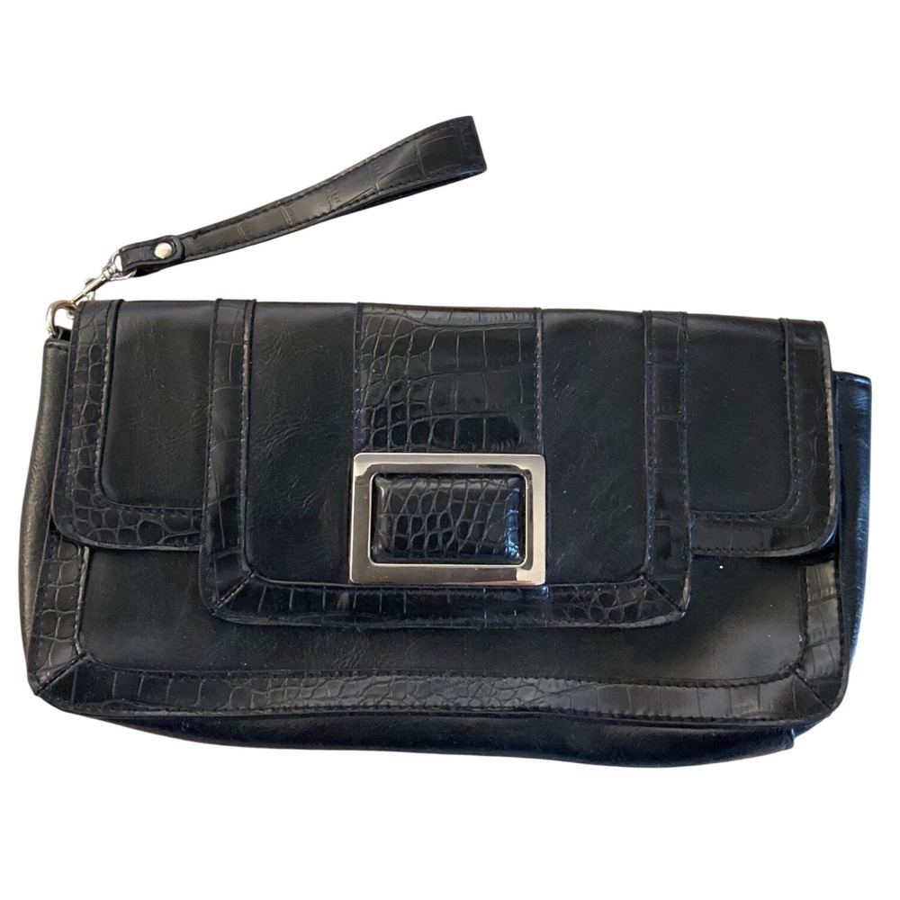 Vintage Wristlet Clutch Y2K Minimalist Corporate Goth Sophisticated Evening